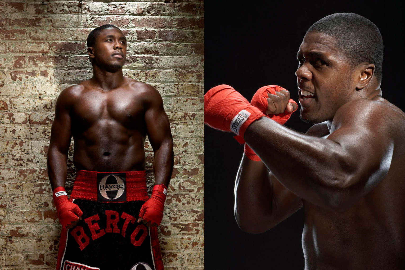 Andre Berto portrait for HBO boxing photo by Monte Isom
