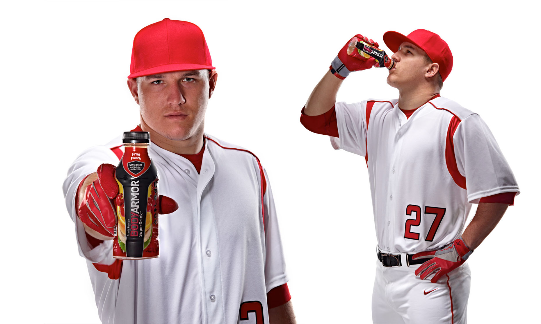 Mike Trout LA Angels for BodyArmor SuperDrink by Monte Isom