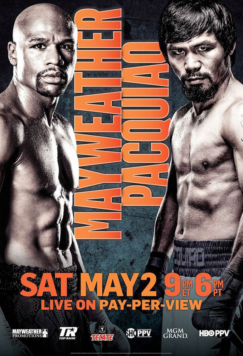 Mayweather vs Pacquiao poster photo by Monte Isom